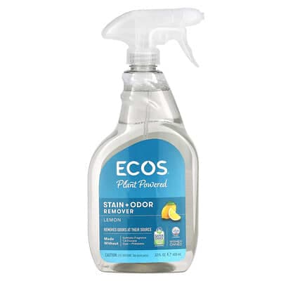 Earth Friendly Products, Ecos,污漬 + 異味去除劑,檸檬香,22 液量盎司(650 毫升)
