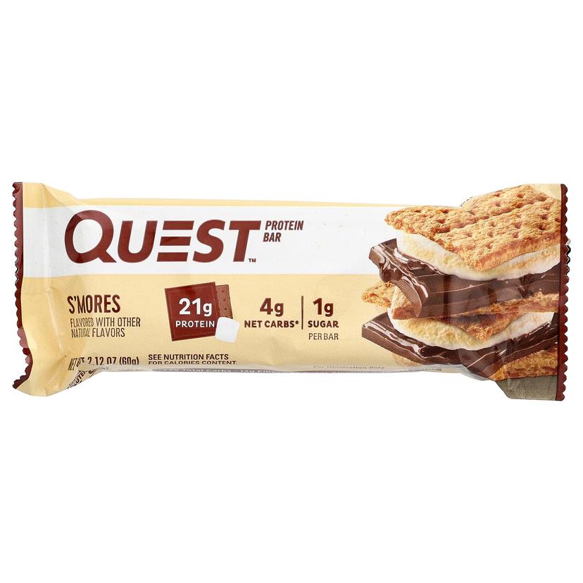 Quest Nutrition, 蛋白棒,S'Mores,4 根,每根 2.12 盎司(60 克)