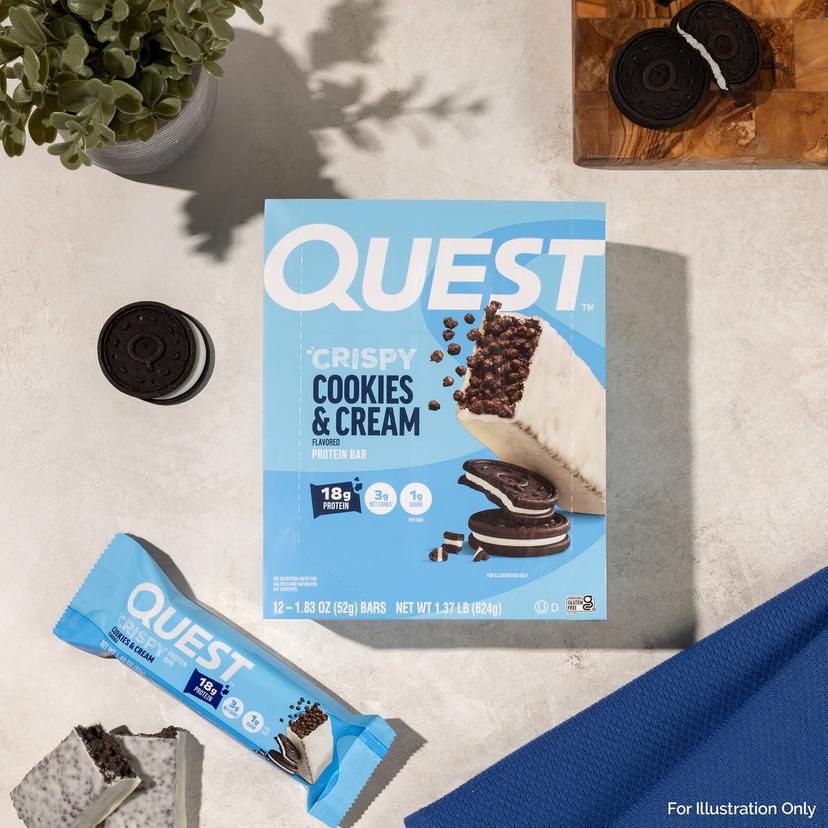 Quest Nutrition, 蛋白棒,脆奶油曲奇,12 根,每根 1.83 盎司(52 克)