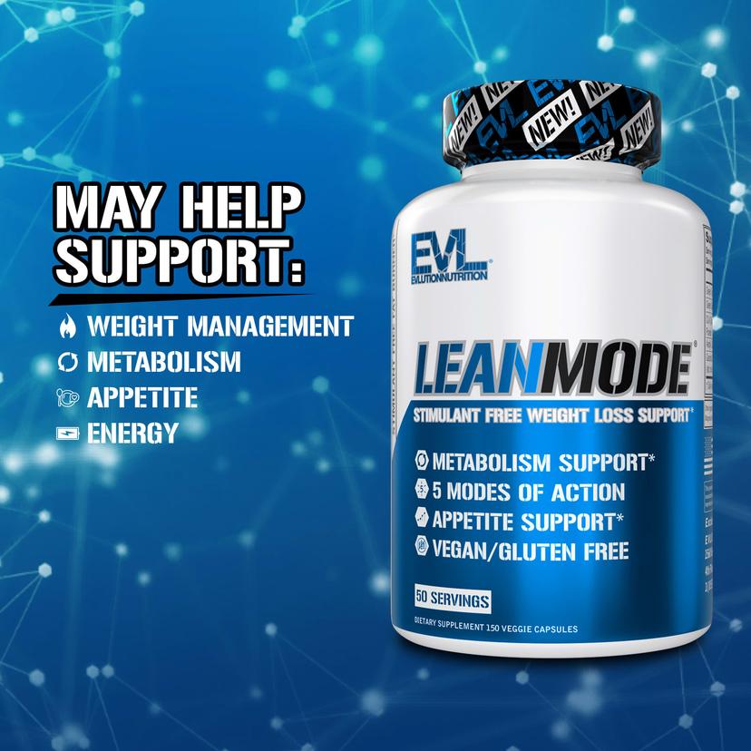 EVLution Nutrition, LeanMode,無興奮成分輕體幫助配方,150 粒素食膠囊
