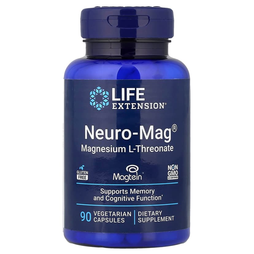 Life Extension, Neuro-Mag®,L-蘇糖酸鎂,90 粒素食膠囊(每粒膠囊 48 毫克)
