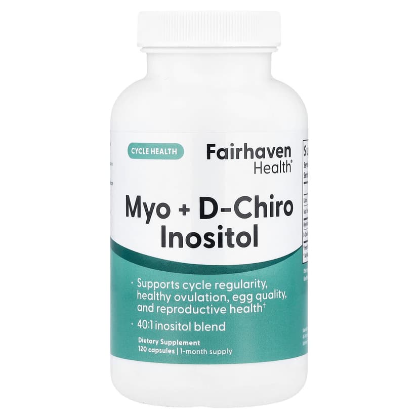 Fairhaven Health, Myo + D-Chiro 肌醇,120 粒膠囊