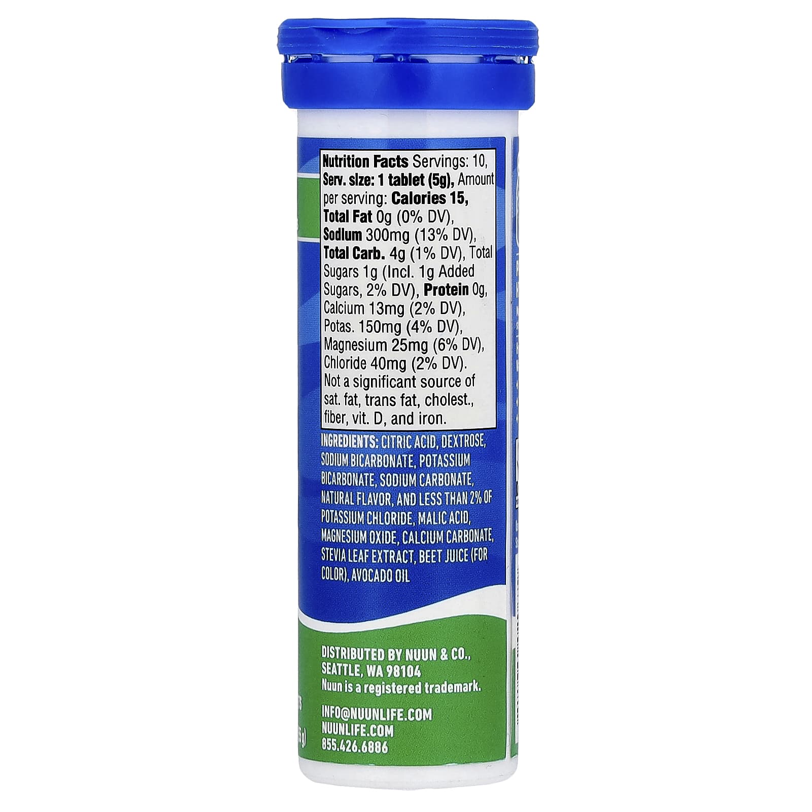 Nuun, 運動補水,泡騰電解質飲品,西瓜味,10 片