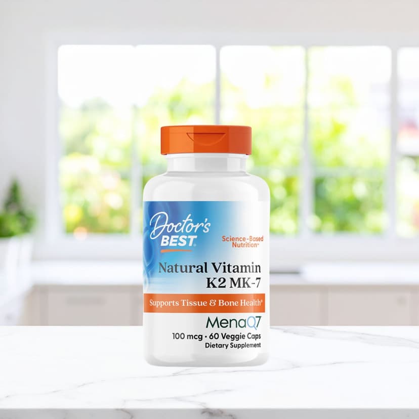Doctor's Best, 天然維他命 K2 MK-7,含 MenaQ7,100 微克,60 粒素食膠囊