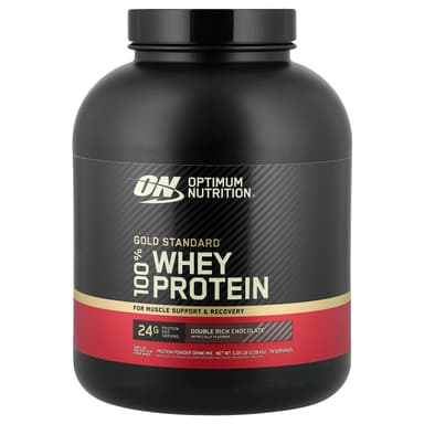 Optimum Nutrition, 金標準® 全乳清蛋白,雙重濃鬱巧克力味,5.05 磅(2.29 千克)