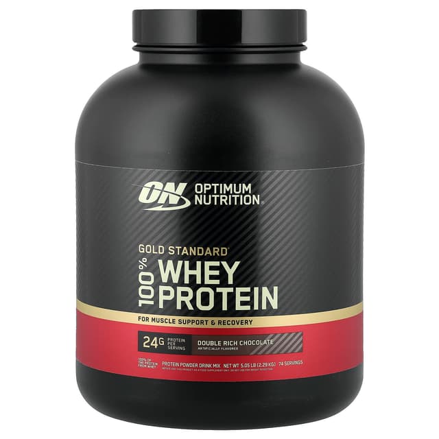 Optimum Nutrition, 金標準® 全乳清蛋白,雙重濃鬱巧克力味,5.05 磅(2.29 千克)