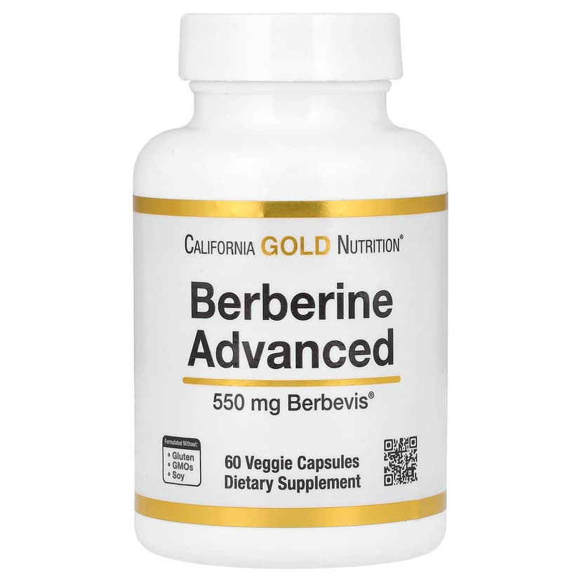 California Gold Nutrition, Berberine Advanced 小檗鹼素食膠囊,Berbevis Phytosome,含小檗鹼磷脂複合物和葵花卵磷脂,550 毫克,60 粒