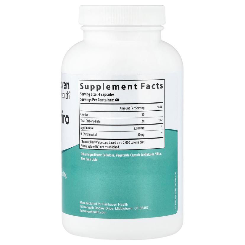 Fairhaven Health, Myo + D-Chiro 肌醇,240 粒膠囊