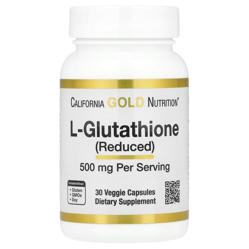 California Gold Nutrition, L-谷胱甘肽(還原型),500 毫克,30 粒素食膠囊