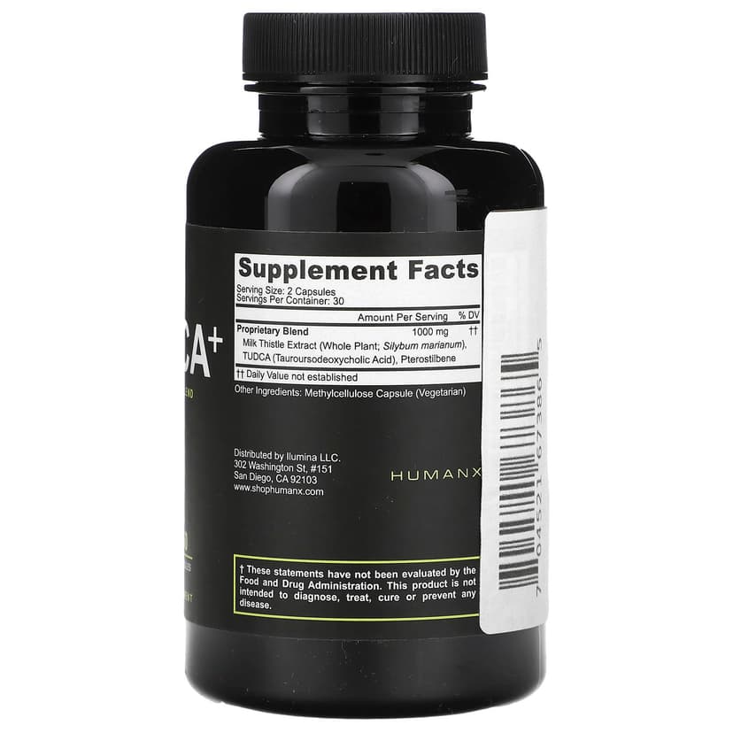 Humanx, Tudca+,1000 毫克,60 粒膠囊(每粒膠囊 500 毫克)