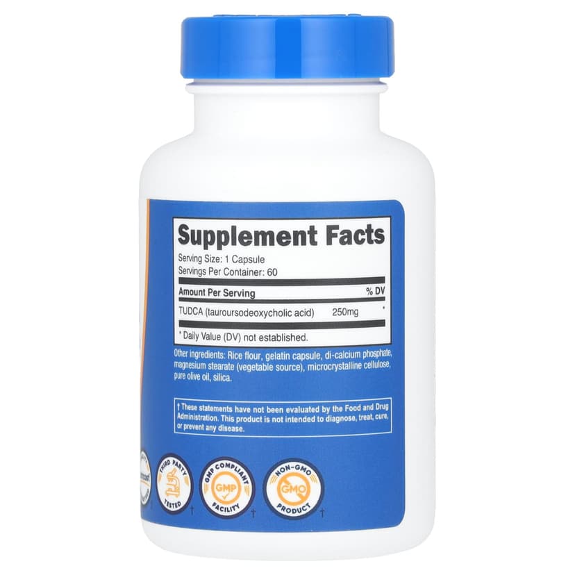 Nutricost, 牛磺熊去氧膽酸(TUDCA),250 毫克,60 粒膠囊