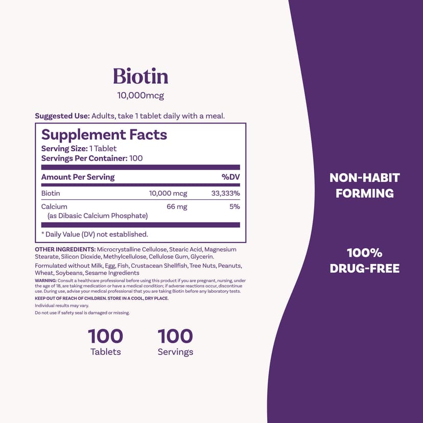 Natrol, 生物維他命,100 片