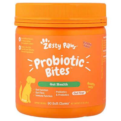 Zesty Paws, 益生菌零食™,狗狗專用,所有年齡段,南瓜味,90 片軟咀嚼片,11.1 盎司(315 克)