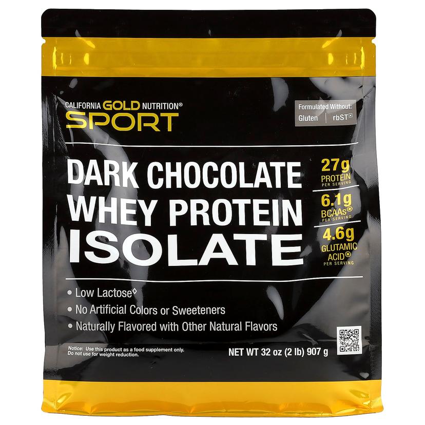 California Gold Nutrition, 運動,分離乳清蛋白,黑巧克力,2 磅(907 克)