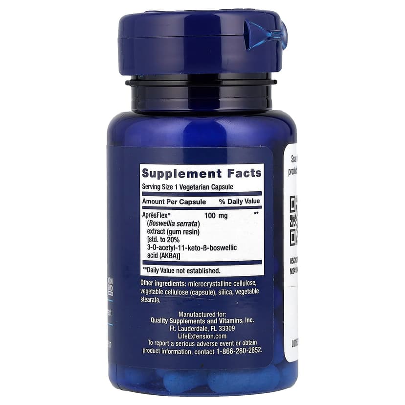 Life Extension, 含 ApresFlex 的 5-LOX 控制劑,100 毫克,60 粒素食膠囊