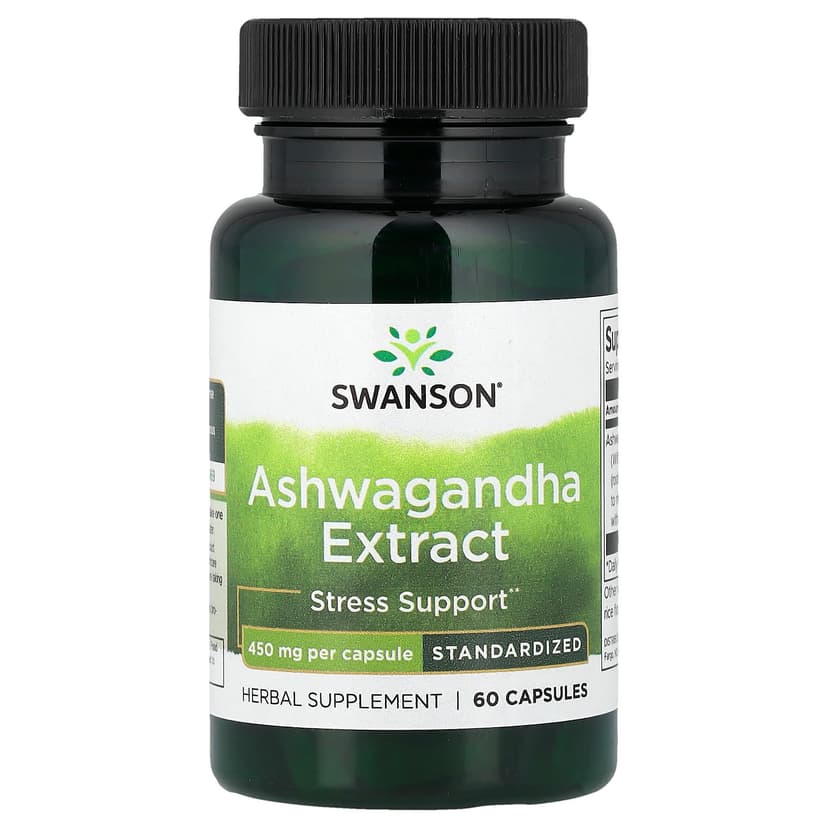 Swanson Vitamins, 南非醉茄提取物,標準化,450 毫克,60 粒膠囊
