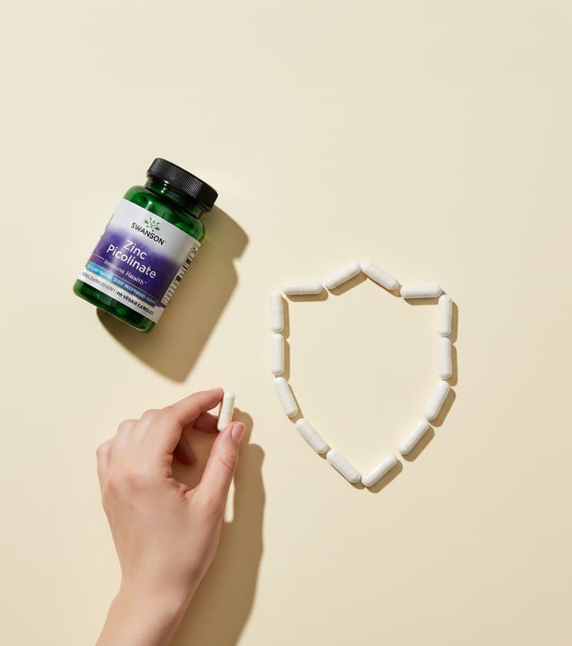 Swanson Vitamins, 吡啶甲酸鋅,機體抵抗健康,22 毫克,60 粒膠囊