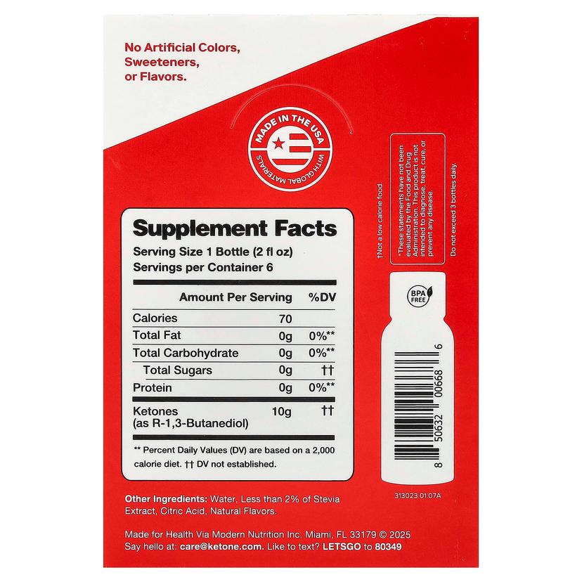 Ketone-IQ, Classic Multiserving,6 瓶,每瓶 2 液量盎司(59 毫升)