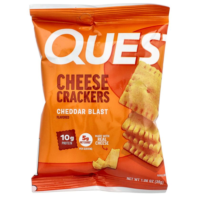 Quest Nutrition, 乳酪餅乾,勁爆切達乳酪,4 袋,每袋 1.06 盎司(30 克)