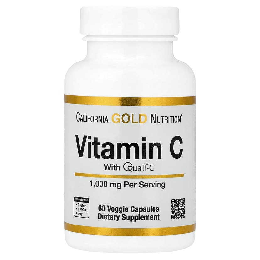 California Gold Nutrition, 維他命 C,Quali®-C,1,000 毫克,60 粒素食膠囊