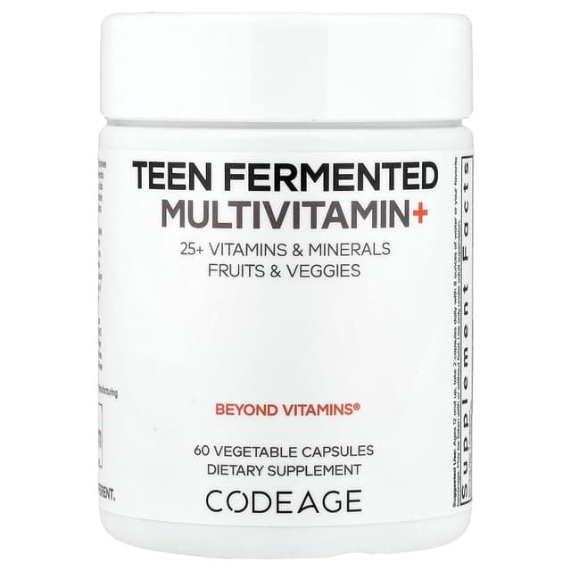 Codeage, 青少年發酵多維他命+, 60 粒素食膠囊