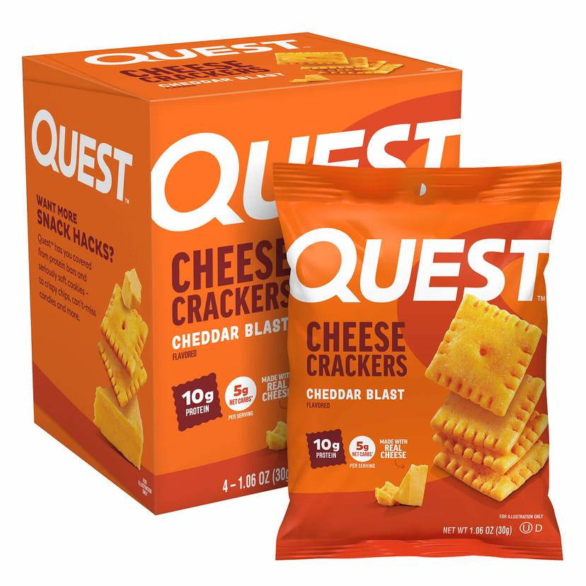 Quest Nutrition, 乳酪餅乾,勁爆切達乳酪,4 袋,每袋 1.06 盎司(30 克)