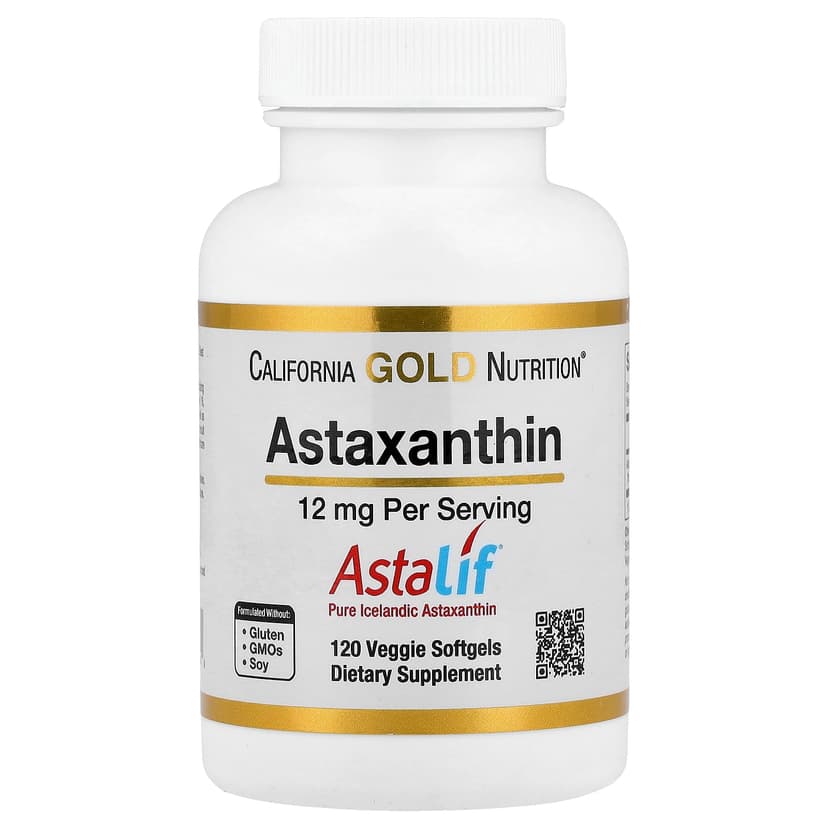 California Gold Nutrition, 蝦青素,Astalif® 全冰島,12 毫克,120 粒素食軟膠囊