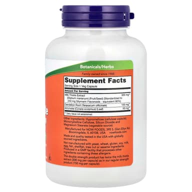NOW Foods, 水飛薊草本提取物,300 毫克,200 粒素食膠囊