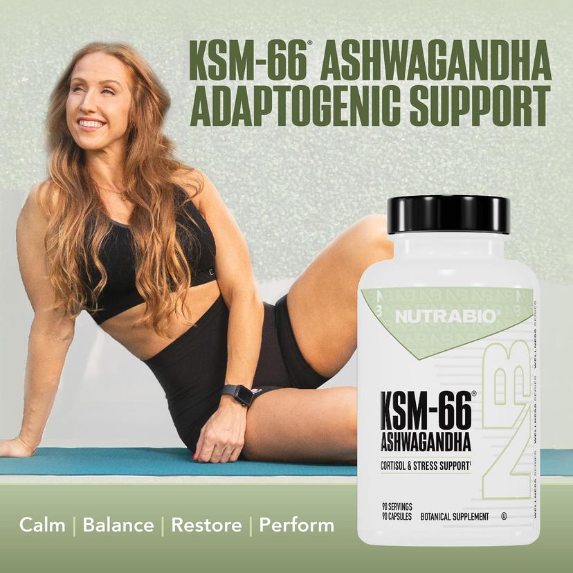 NutraBio, 南非醉茄 KSM-66,600 毫克,90 粒素食膠囊