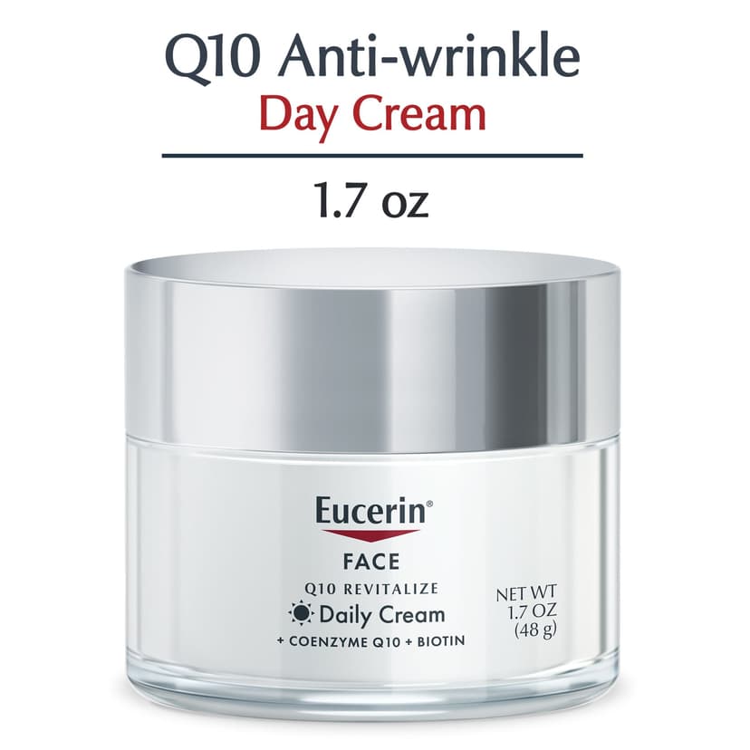 Eucerin, 面部,Q10 煥活日霜,無香,1.7 盎司(48 克)