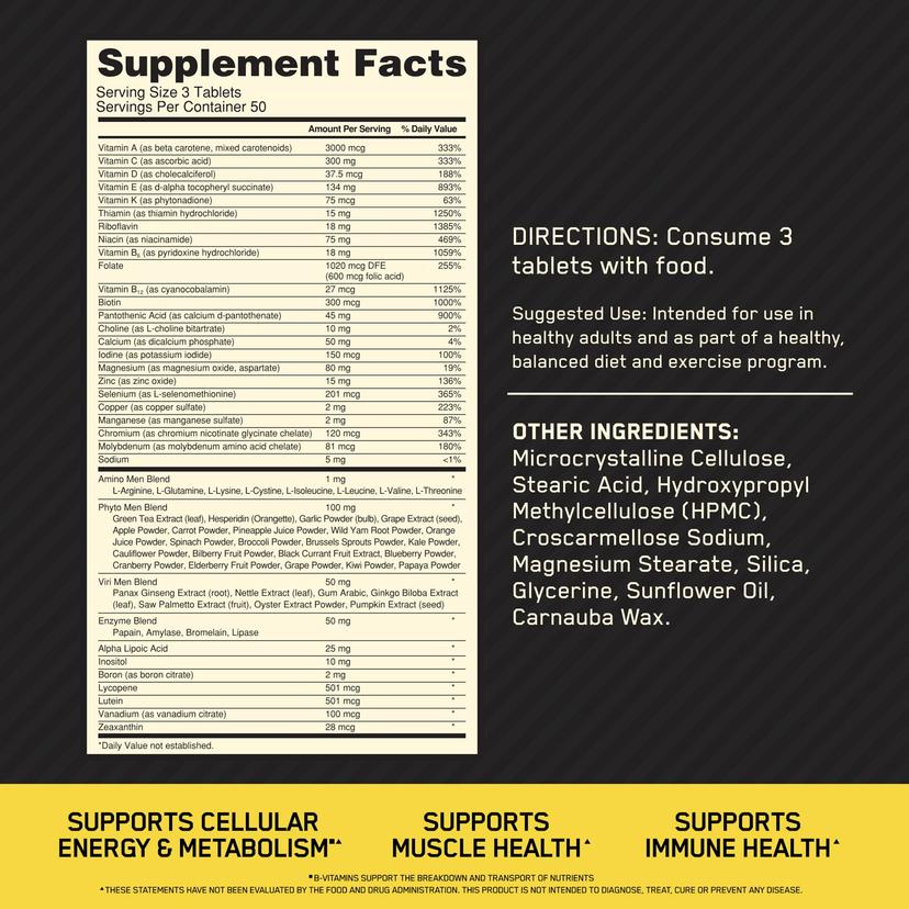 Optimum Nutrition, Opti-Men 男性複合維他命,150 片