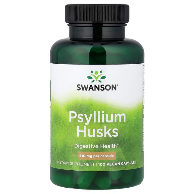 Swanson Vitamins, 車前子殼全素膠囊,610 毫克,100 粒
