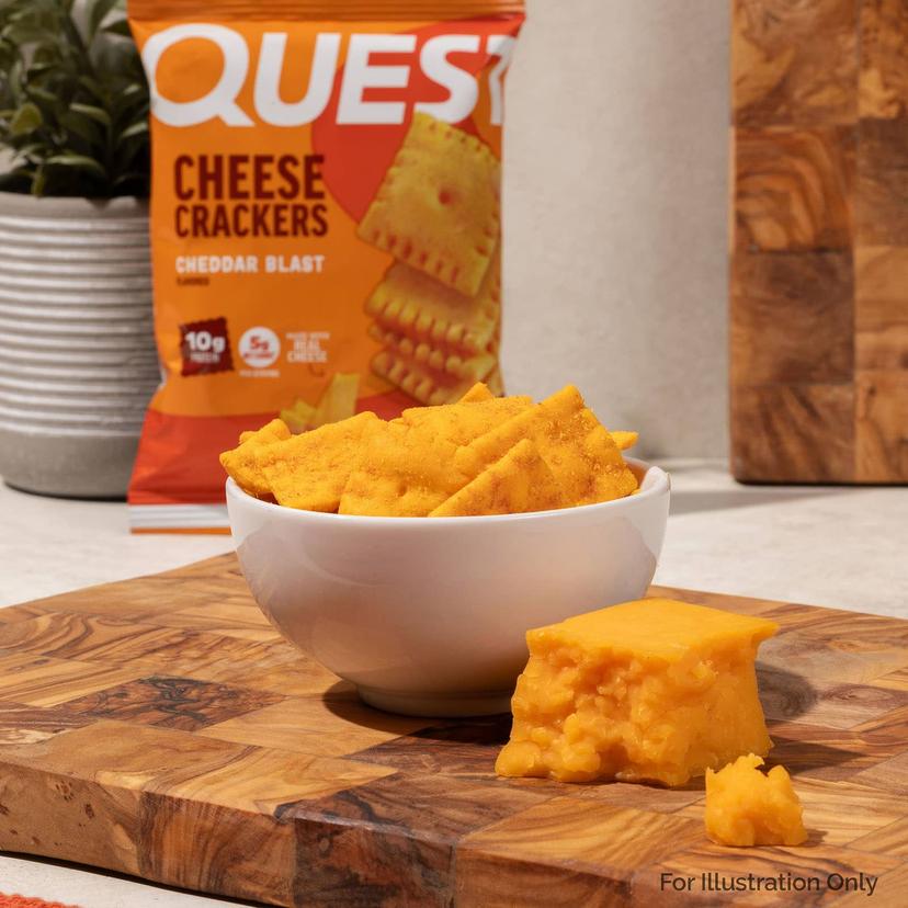 Quest Nutrition, 乳酪餅乾,勁爆切達乳酪,4 袋,每袋 1.06 盎司(30 克)