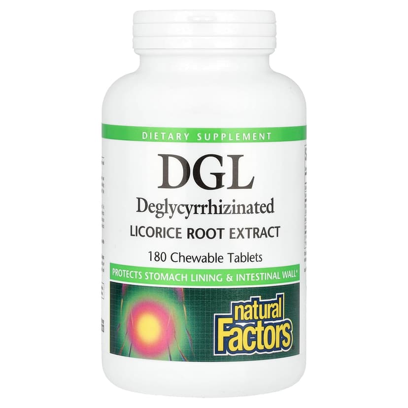 Natural Factors, DGL,解甘草提取物,180 片咀嚼片