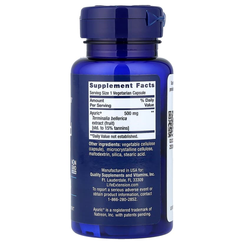 Life Extension, 尿酸調節素食膠囊,60 粒裝