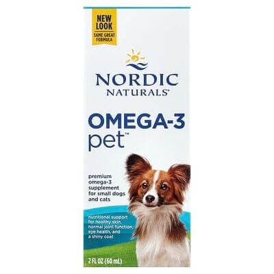 Nordic Naturals, Omega-3 Pet™,適用於小型貓狗,2 液量盎司(60 毫升)