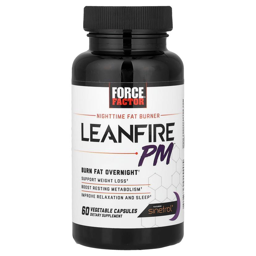 Force Factor, Leanfire PM,夜間脂肪消耗劑,60 粒素食膠囊
