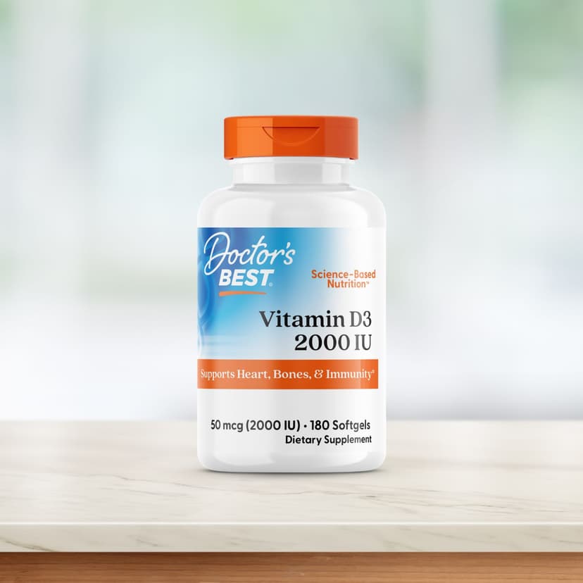 Doctor's Best, 維他命 D3,50 微克(2,000 國際單位),180 粒軟凝膠
