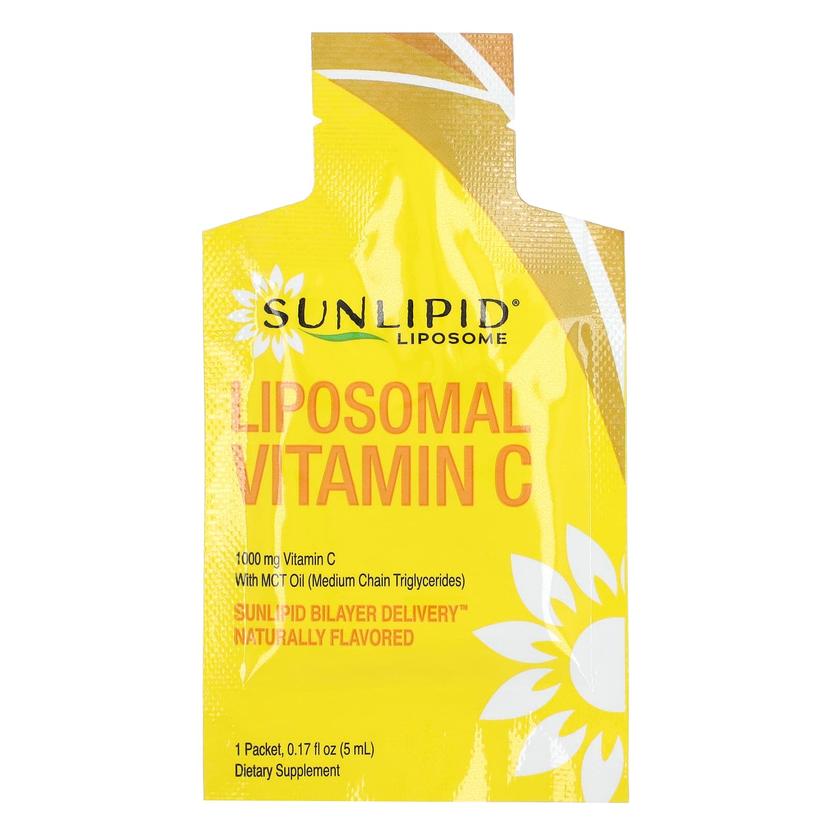 Sunlipid, 脂質體維他命 C,含中鏈甘油三酯油,30 包,每包 0.17 液量盎司(5 毫升)