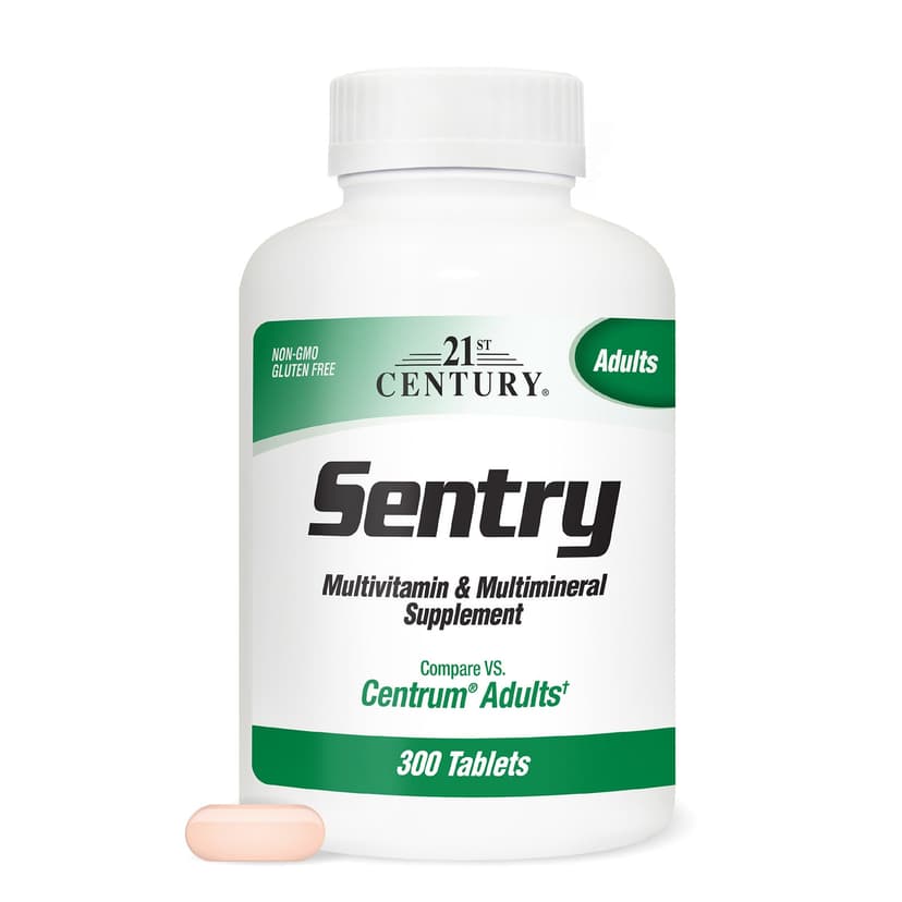 21st Century, Sentry,成年人復合維他命與多礦物質補充劑,300 片
