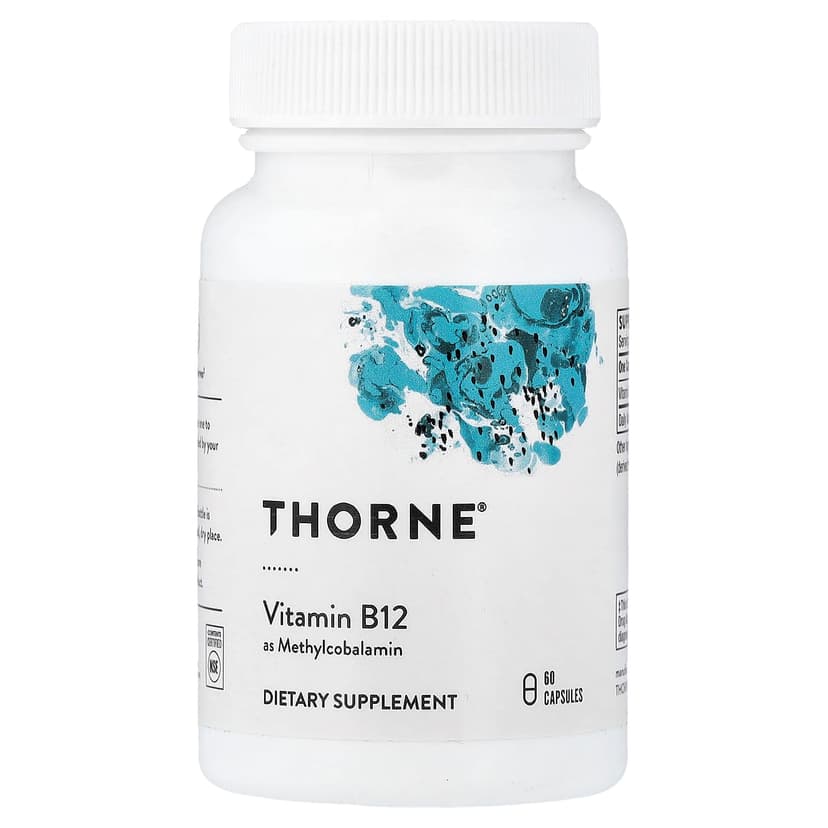 Thorne, 維他命 B12(甲鈷胺),60 粒膠囊(每粒膠囊 1 毫克)
