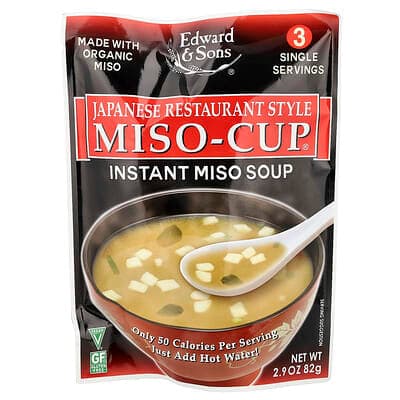 Edward & Sons, Miso-Cup®,日式餐館風味,3 份,2.9 盎司(82 克)
