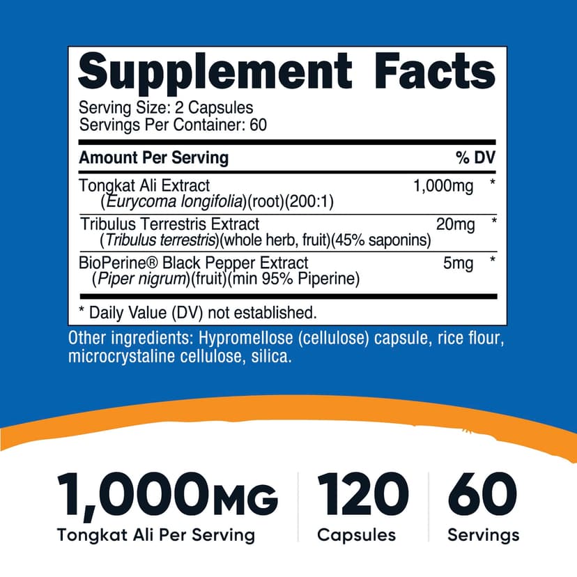 Nutricost, 東革阿里,1000 毫克,120 粒膠囊(每粒膠囊 500 毫克)