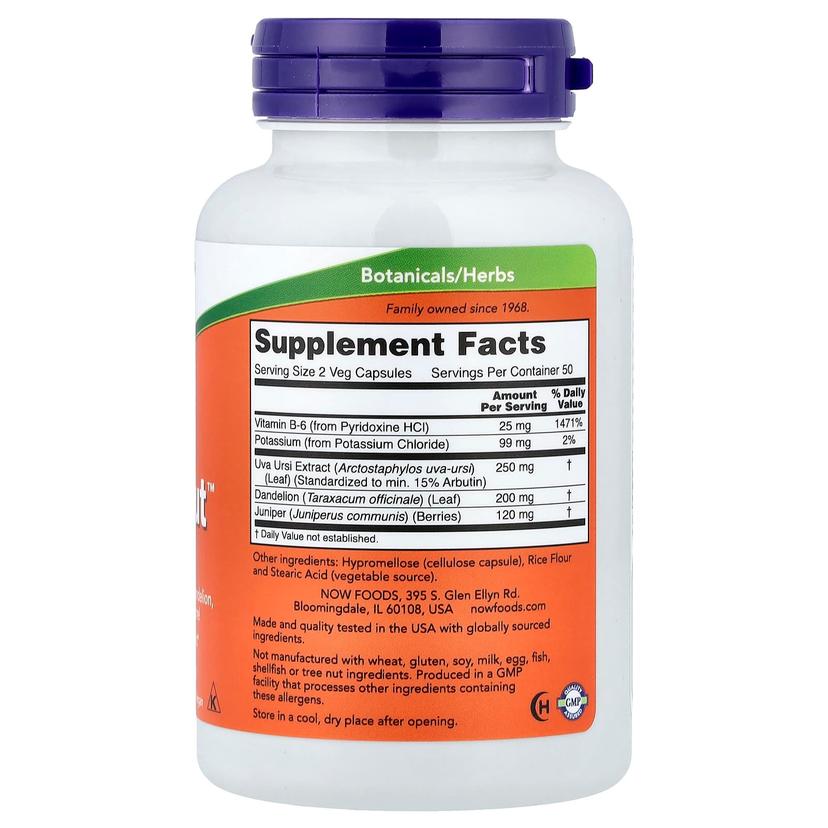 NOW Foods, Water Out™,100 粒素食膠囊