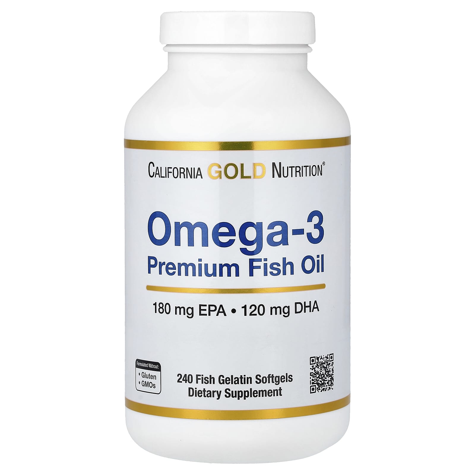 California Gold Nutrition, Omega-3,優質魚油,240 粒魚明膠軟膠囊