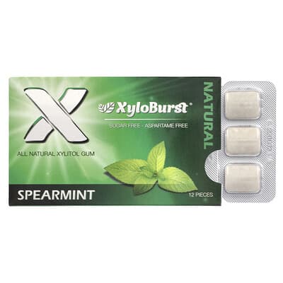 Xyloburst, 木糖醇口香糖,留蘭香味,12 片