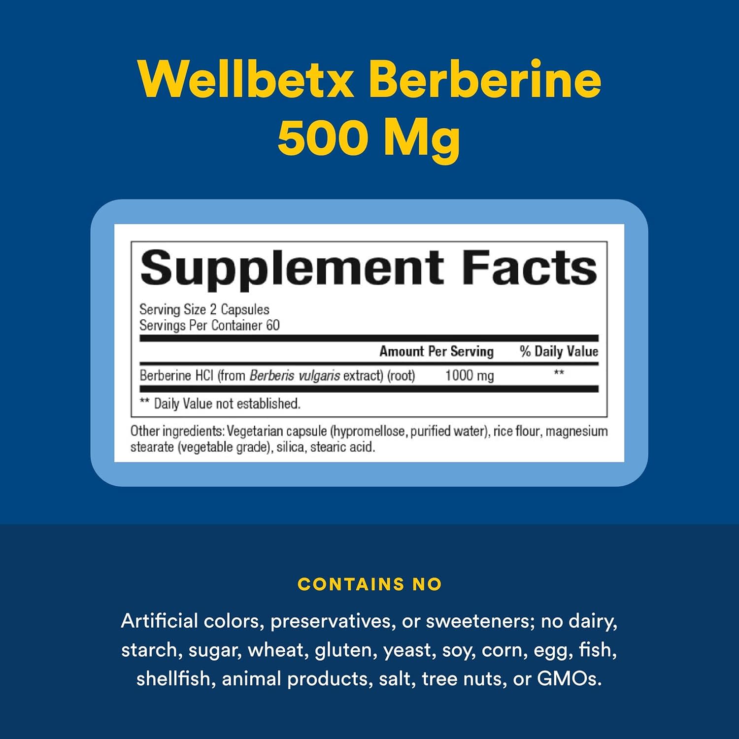 Natural Factors, WellBetX®,小檗鹼,120 粒素食膠囊(每粒膠囊 500 毫克)