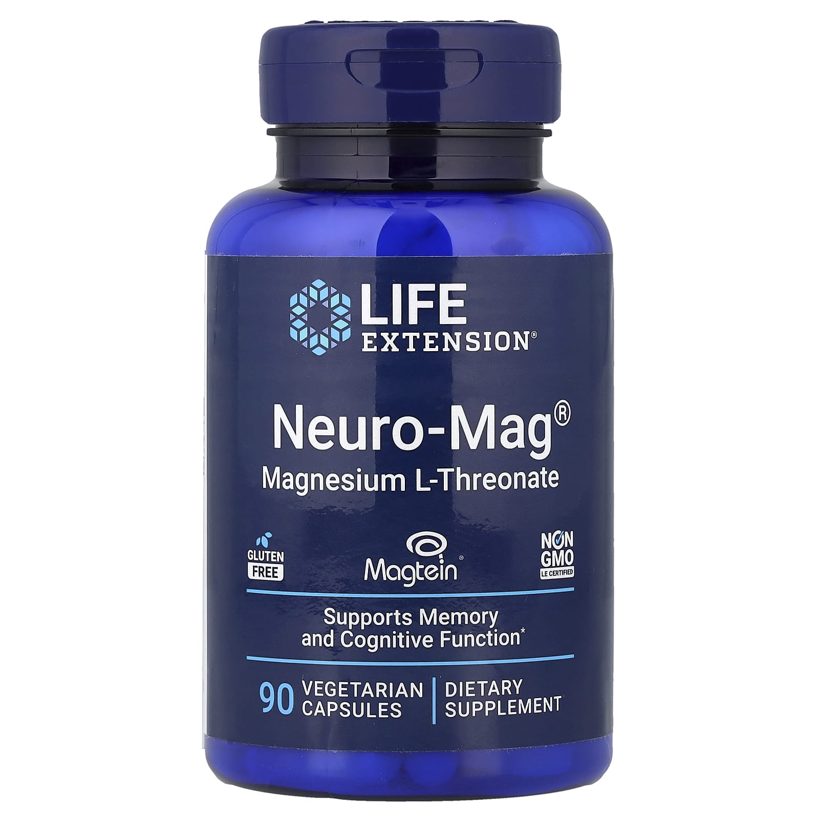 Life Extension, Neuro-Mag®,L-蘇糖酸鎂,90 粒素食膠囊(每粒膠囊 48 毫克)