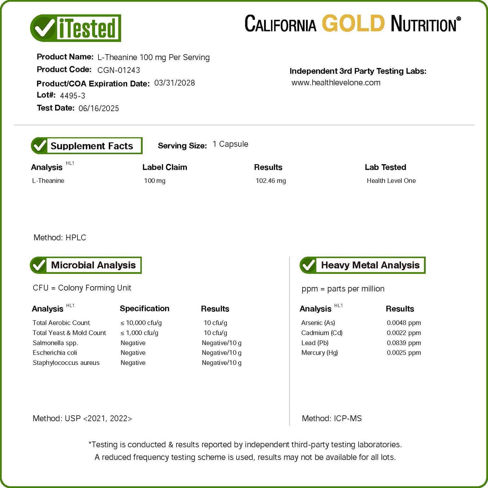 California Gold Nutrition, L-茶氨酸,含 AlphaWave®,200 毫克,60 粒素食膠囊